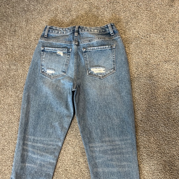 Vervet jeans womens 25 blue light wash denim distressed relaxed boyfriend - Picture 6 of 15